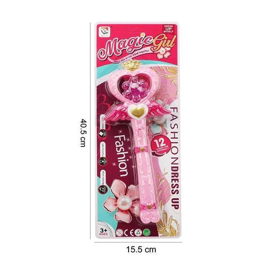 (Pink) Music Light Magic Wand Battery Not Included [ 0833A-16 ]