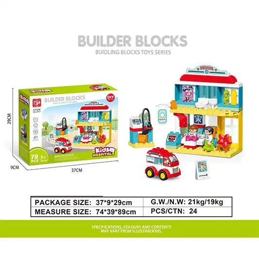 Puzzle building blocks-78pcs for urban hospitals [188-A98]