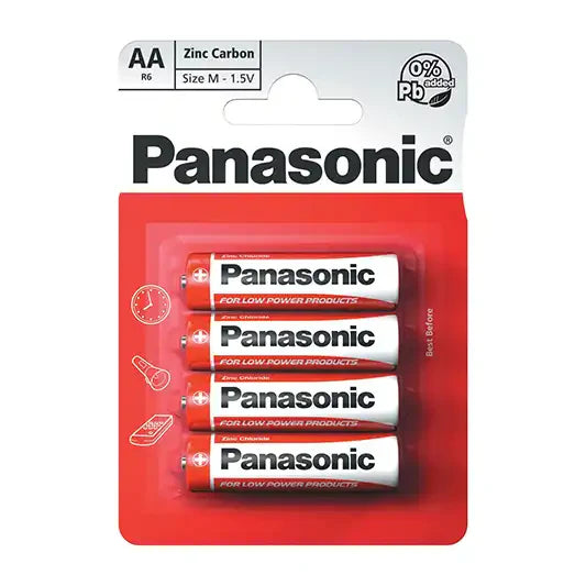 PANASONIC AA ZINC 4 PACK BATTERIES