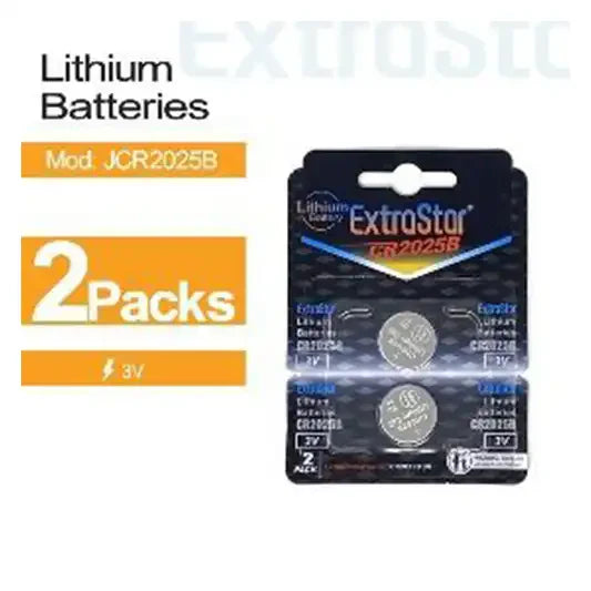 LITHIUM BATTERY 3V CR2025B. ( PACK OF 2) (JCR2025B}