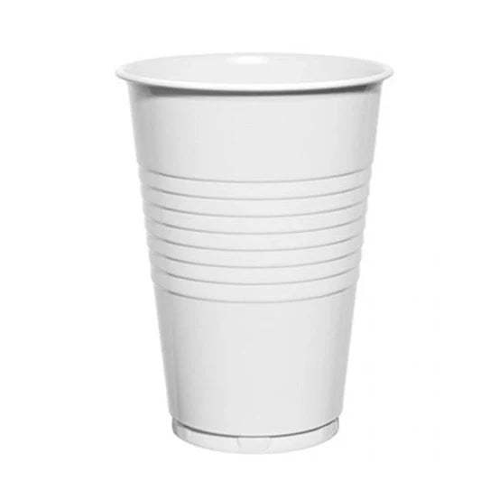 100 PC PLASTIC CUPS – WHITE