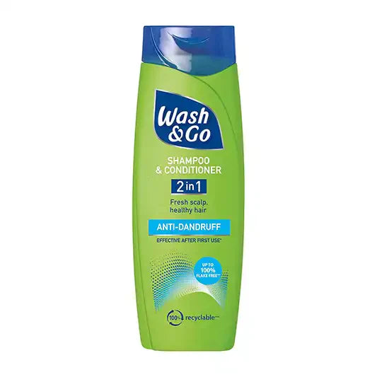 WASH & GO SHAMPOO 2IN1 ANTI DANDRUFF 9 x 200ML